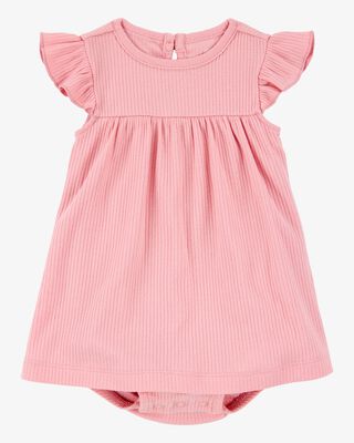 Product image 2 of Baby 2-Piece Bodysuit Dress & Cardigan Set - Pink/Ivory