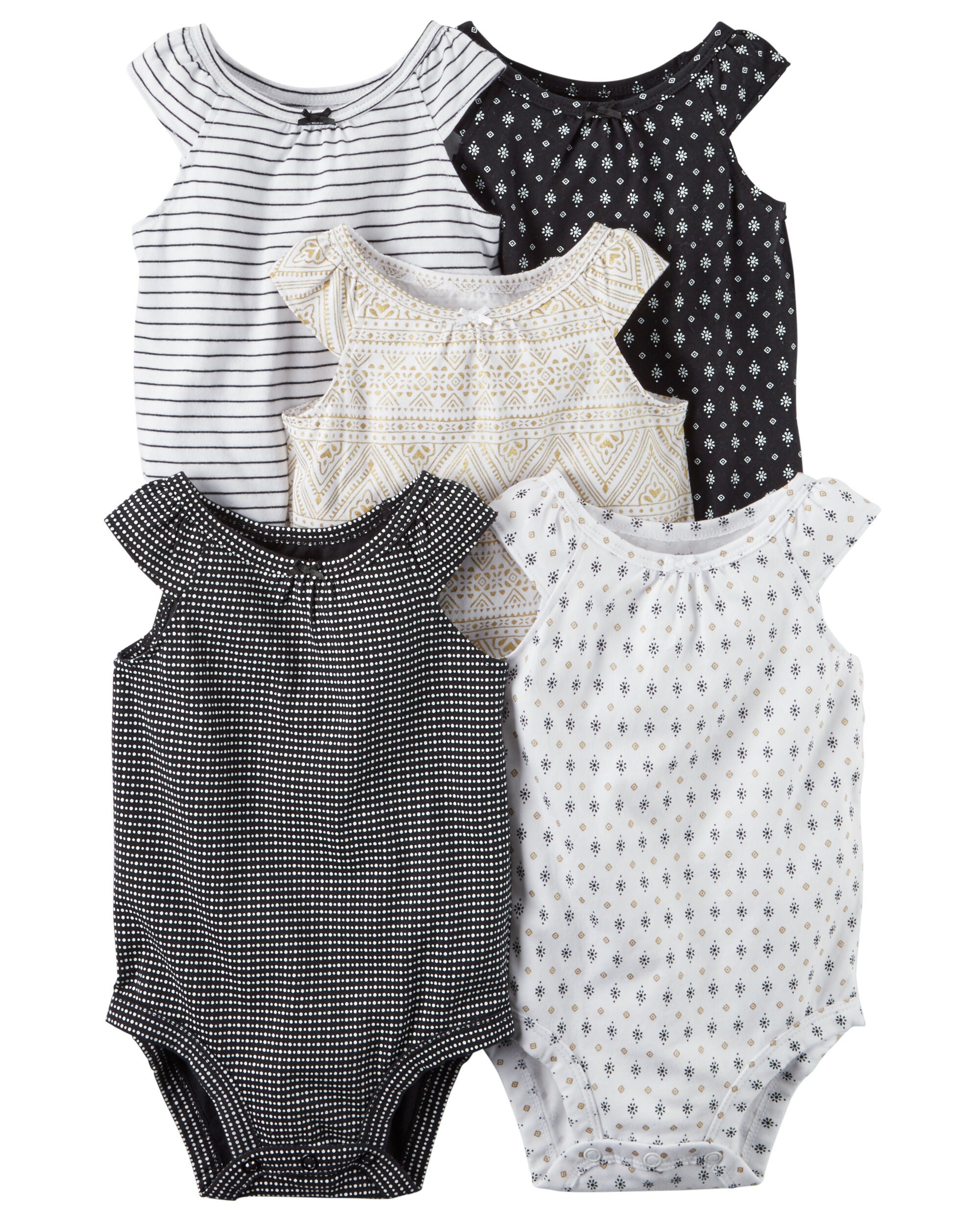carters baby girl sleeveless bodysuits