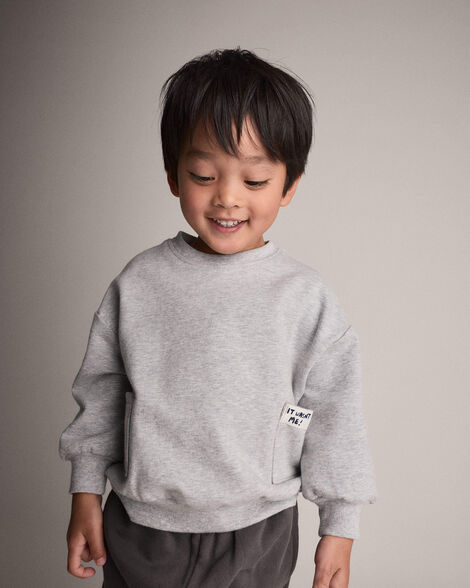 Toddler 'It Wasn't Me!' Otter Sweatshirt™ with Pockets - Heather Grey