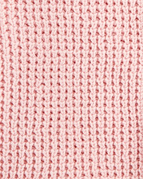  Product image 2 of Baby Hooded Waffle Knit Cardigan - Pink