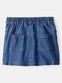 Blue - Toddler Girl Bluey Embroidered Denim Skirt - Blue, Selected