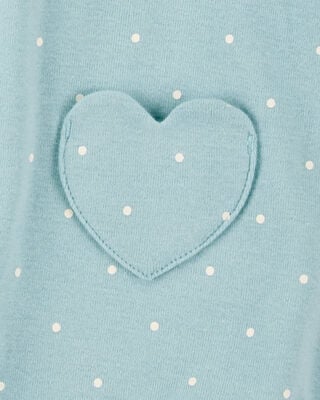 Product image 2 of Baby Heart Pockets Cotton Romper - Blue
