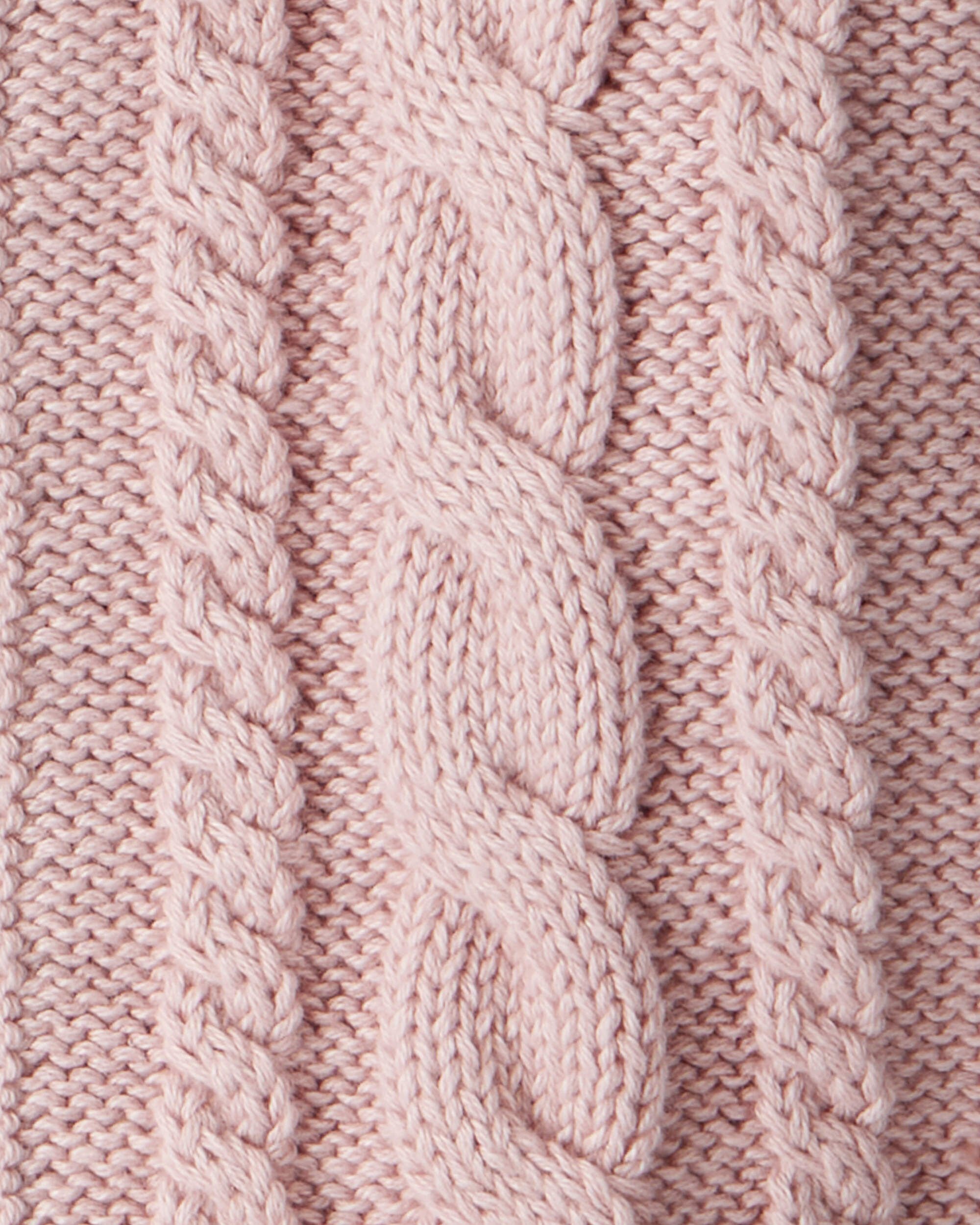 Baby Girl Organic Cotton Cable Knit Cardigan - Little Planet