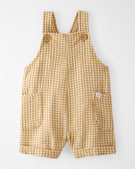  Product image 1 of Baby Organic Cotton Gauze Shortalls in Ochre