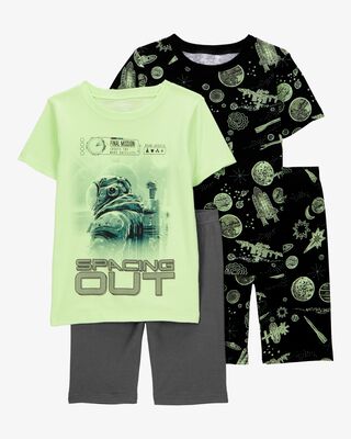 Product image 1 of Kid Space Print Snug Fit 4-Piece Pajamas