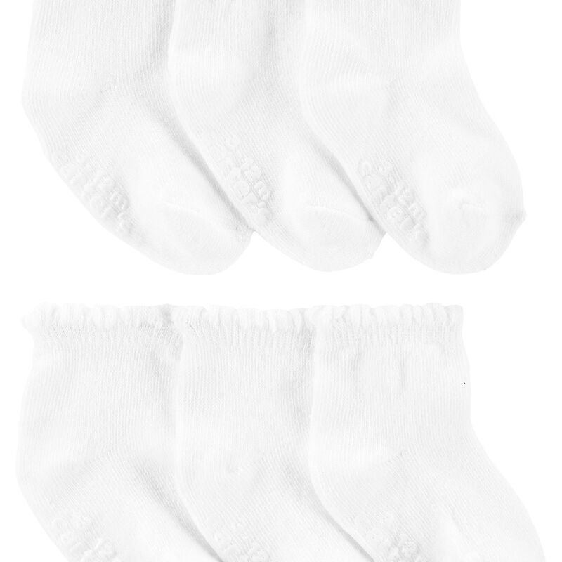 Baby White 6Pack Crew Socks
