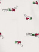 Grey/White - Baby 3-Piece Train Quilted Little Jacket Set, Selected