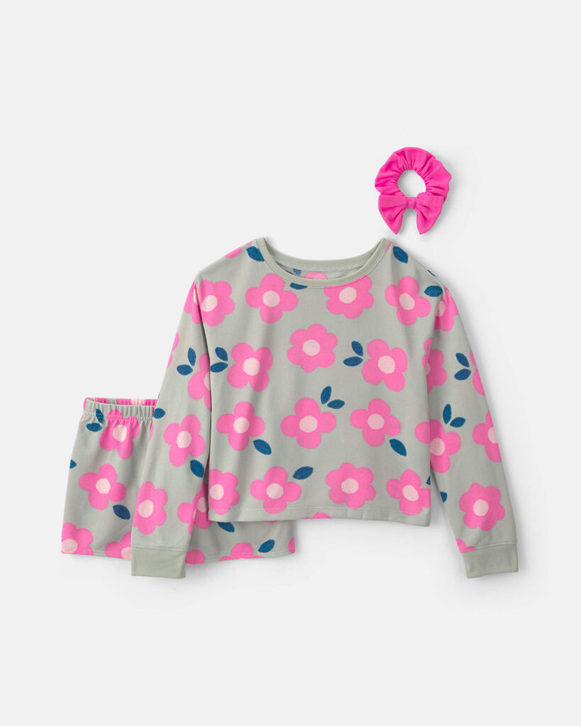 Carter's girls floral loose fit 3-piece pajama set 10 Pink