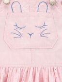 Pink - Baby Bunny Glitter Jumper Dress - Pink, Selected