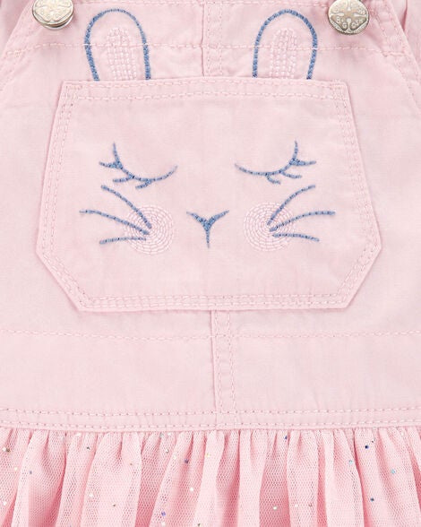 Product image 3 of Baby Bunny Glitter Jumper Dress - Pink
