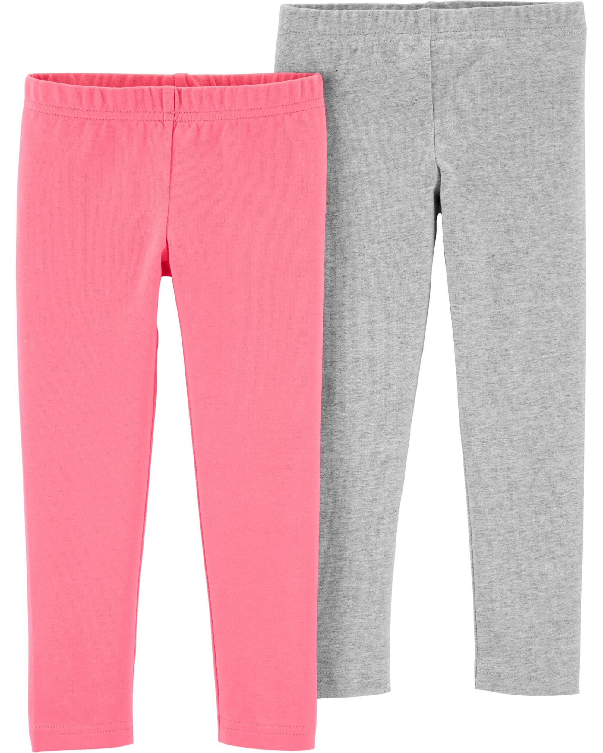 Baby 2 Pack Heather Gray Pink Leggings