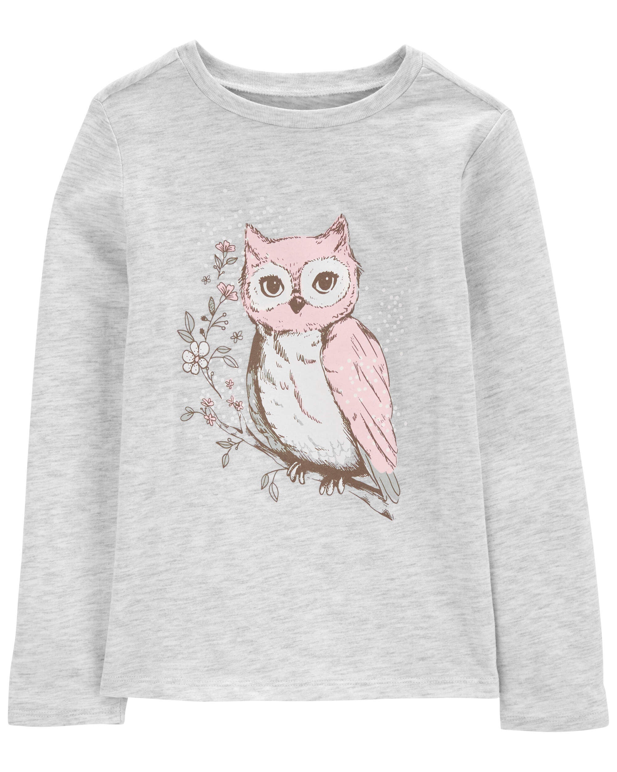 Kid Owl Long Sleeve Graphic Tee