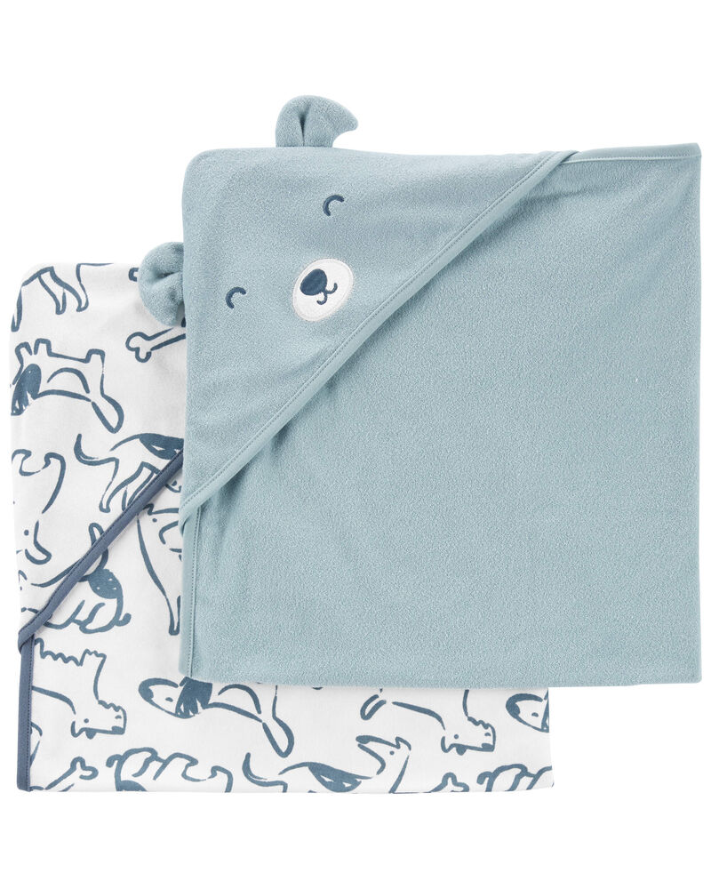 Blue Baby 2-Pack Hooded Baby Towels | carters.com