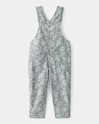 Product image 2 of Toddler Lightweight Floral Print Canvas Overalls - Green