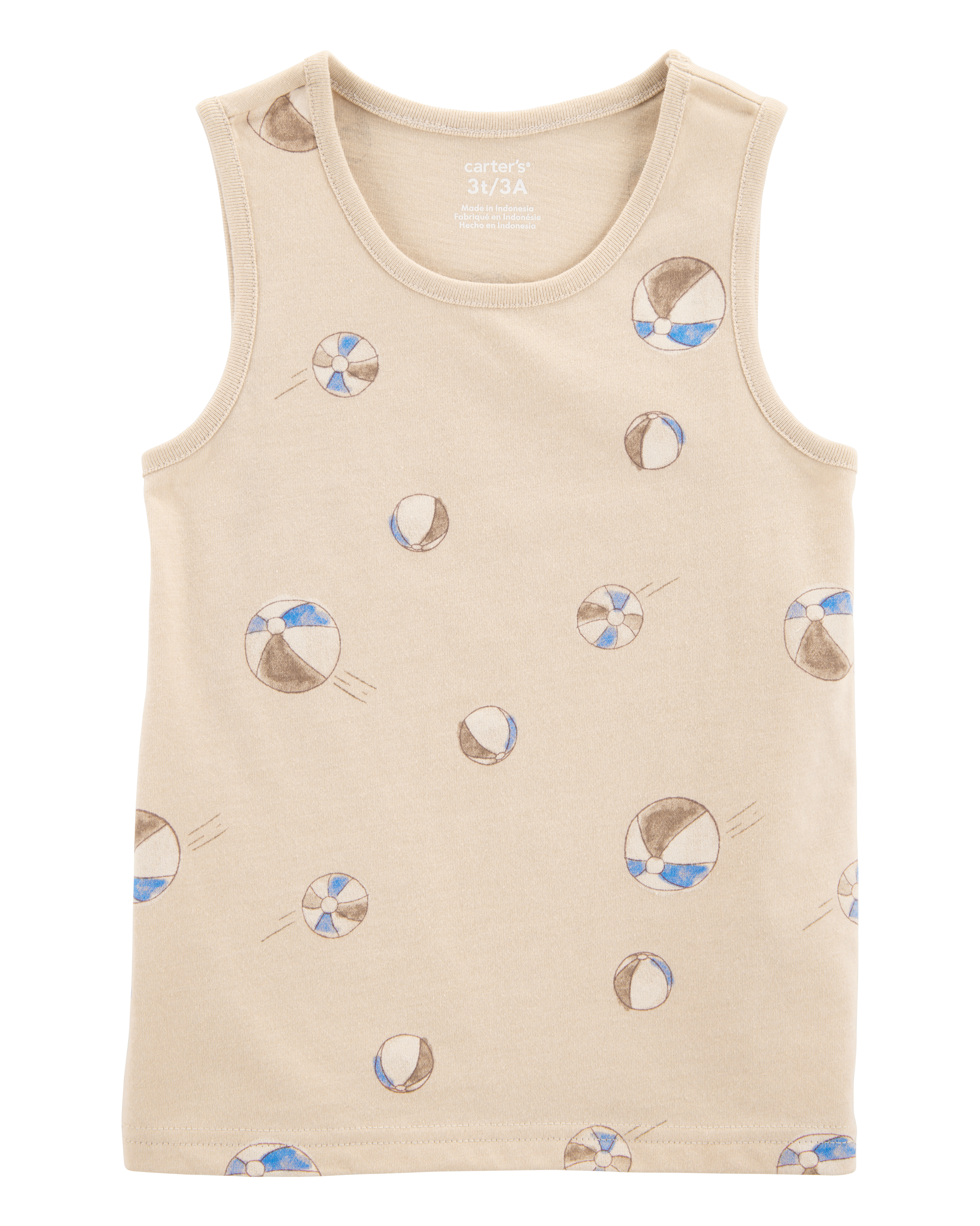 Baby Beach Ball Graphic Tank - Tan