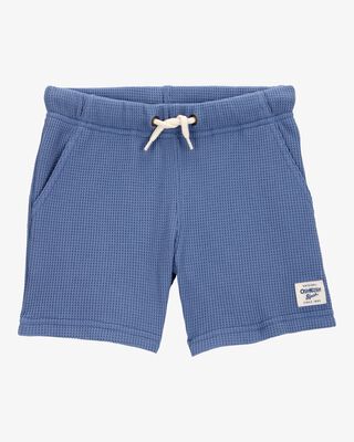 Product image 1 of Toddler Waffle Knit Drawstring Shorts -Blue