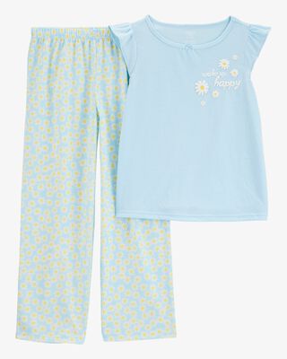 Product image 1 of Kid Daisy Loose Fit 2-Piece Pajamas - Blue