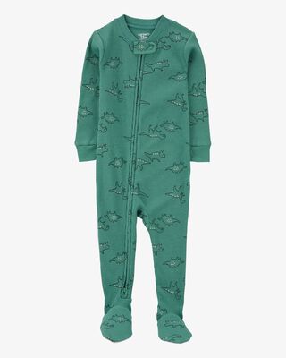Product image 1 of Baby 1-Piece Dinosaur Print Thermal Footie Pajamas