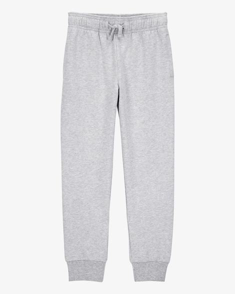 kid pull-on drawstring joggers - grey