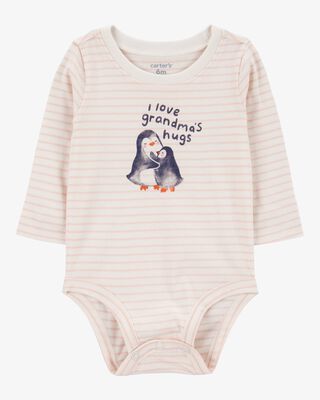 Product image 1 of Baby Penguin Grandma's Hugs Long-Sleeve Bodysuit