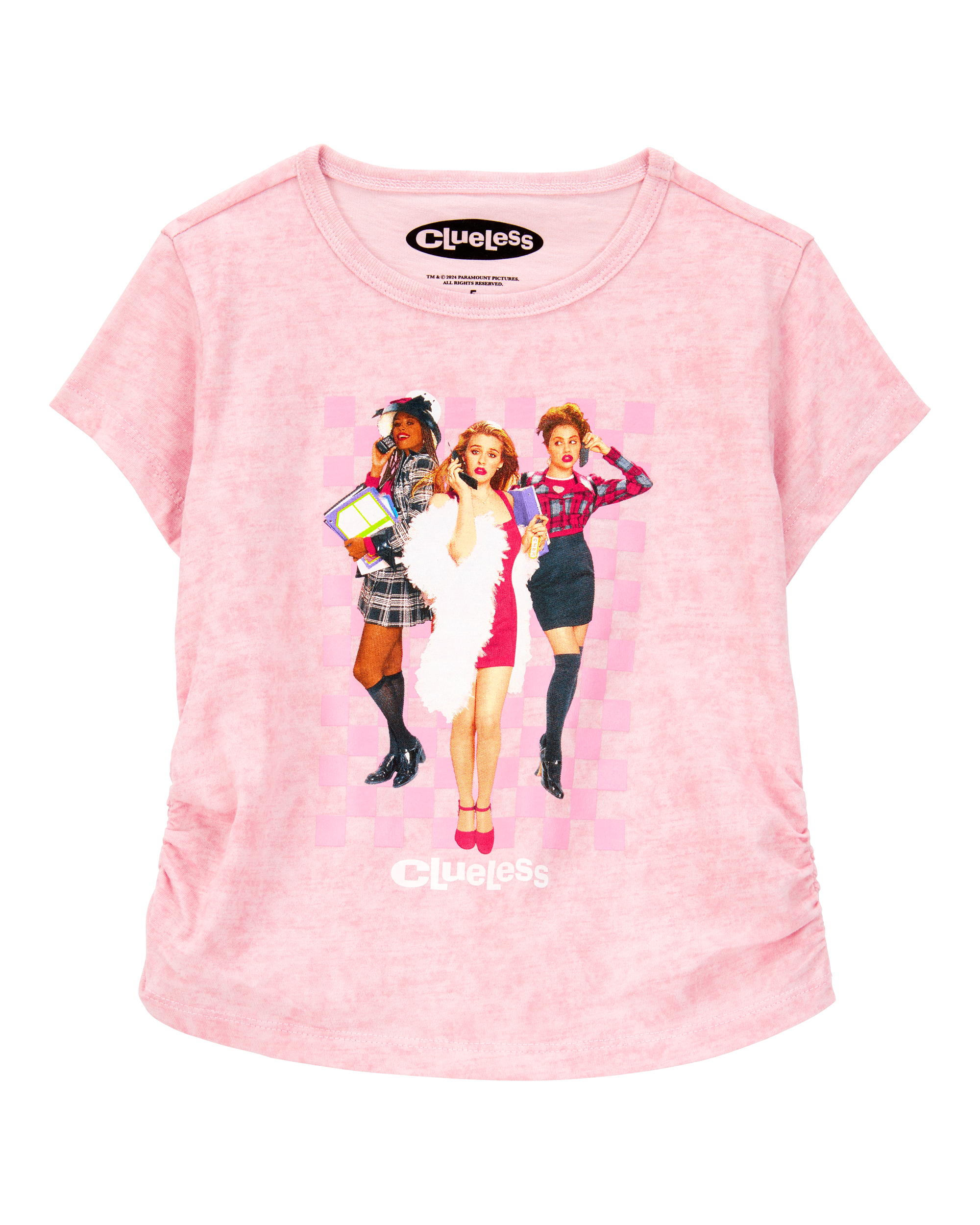 Girls Clueless Short-Sleeve Graphic Tee - Pink