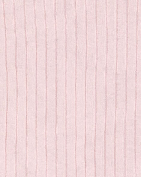 Product image 2 of Baby Solid Ribbed Cotton Blend 2-Piece Pajamas - Pink