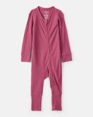 Baby Zip-Up PurelySoft Sleep & Play Pajamas - Pink