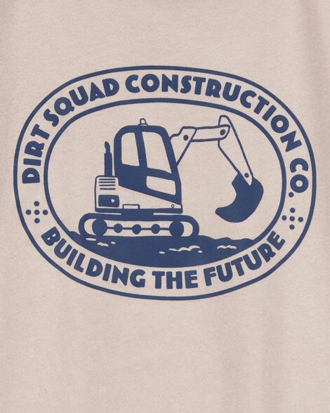 Toddler Construction Short-Sleeve Graphic Tee - Tan