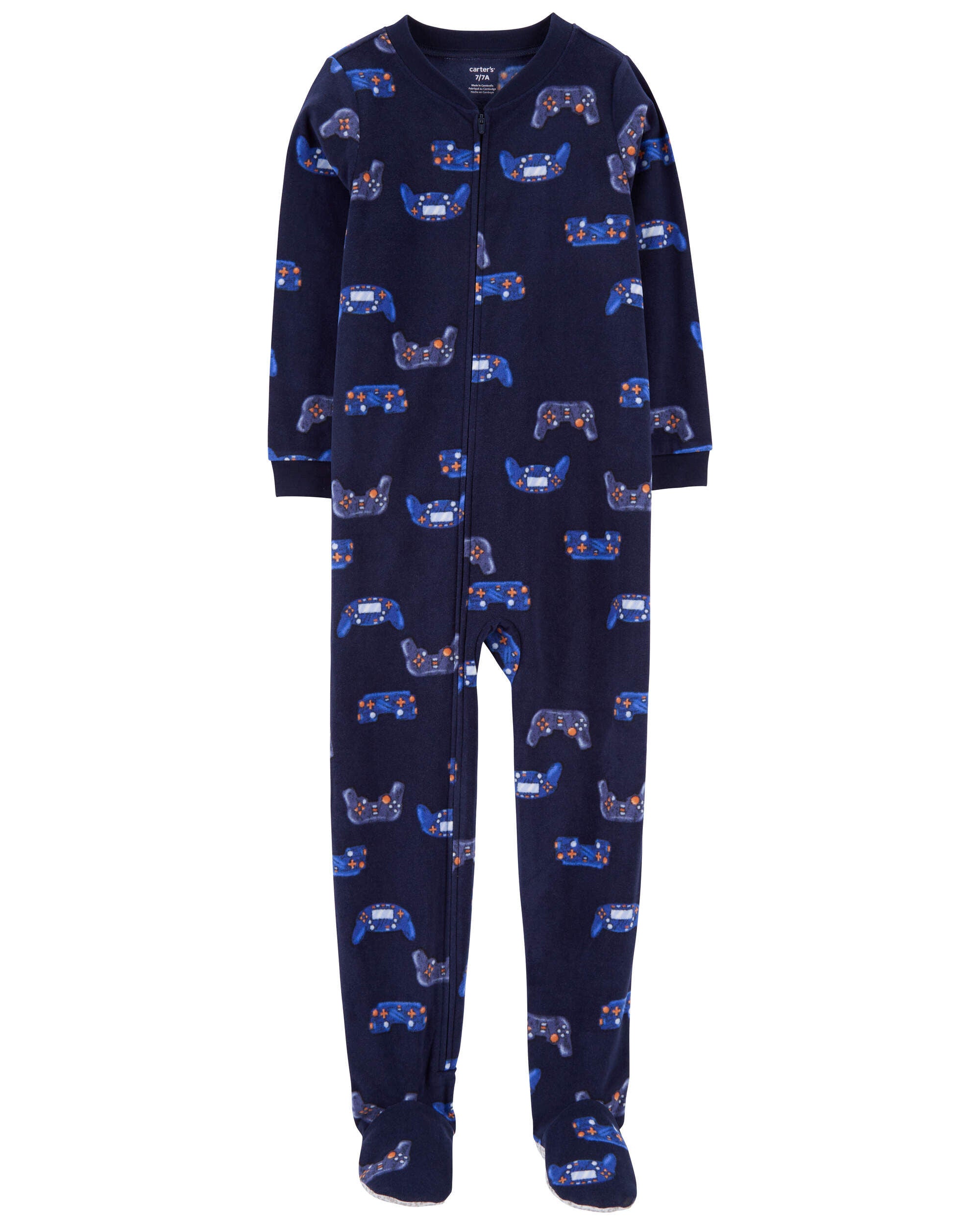 Kid 1 Piece Gamer Fleece Footie Pajamas Carter s Carter s