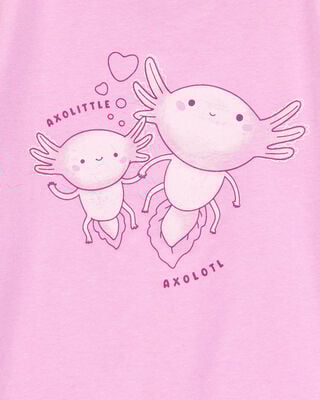 Product image 2 of Kid Axolotl Short-Sleeve Graphic Tee - Pink