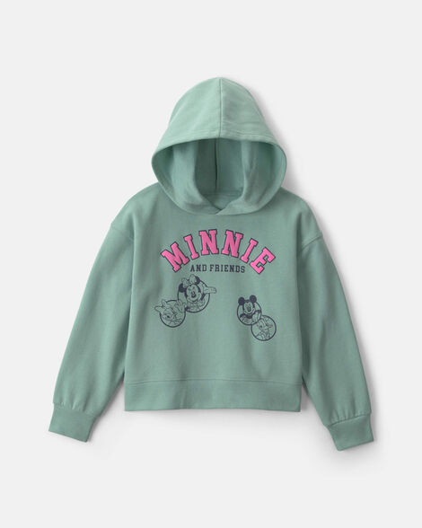 girls disney© minnie mouse fleece hoodie - green