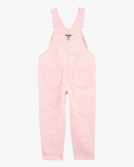  Product image 2 of Toddler Hickory Stripe Overalls - Pink