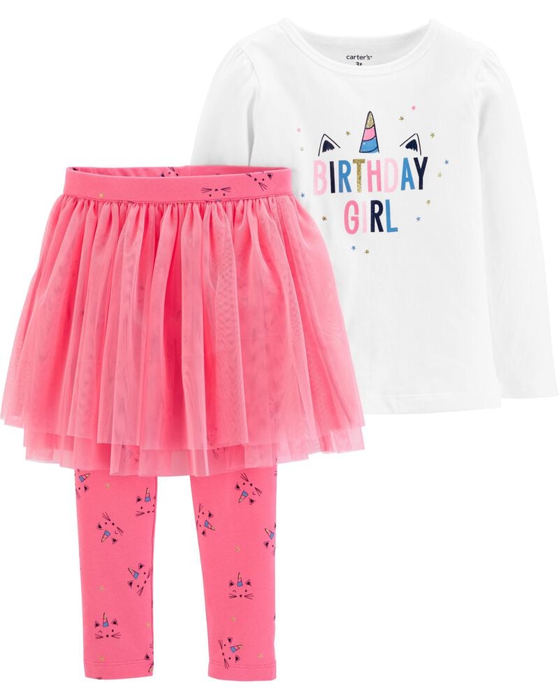 2 Piece Birthday Girl Tee Tutu Pant Set Carters Com
