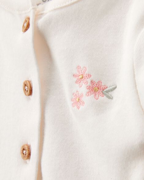  Product image 3 of Baby 2-Piece Bodysuit Dress & Cardigan Set - Pink/Ivory