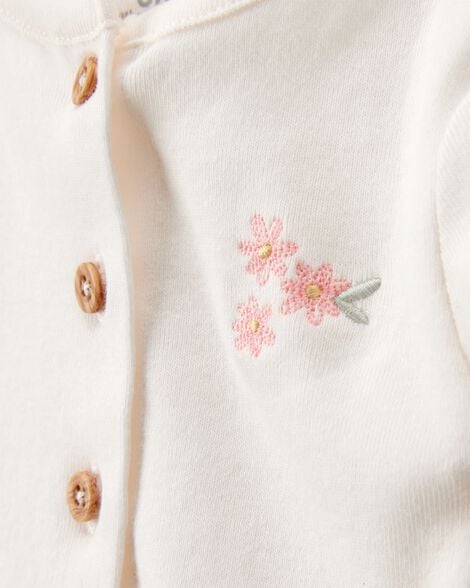 Product image 3 of Baby 2-Piece Bodysuit Dress & Cardigan Set - Pink/Ivory