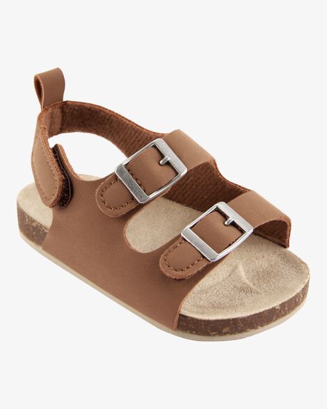  Product image 1 of Baby Buckle Faux Cork Sandals - Brown
