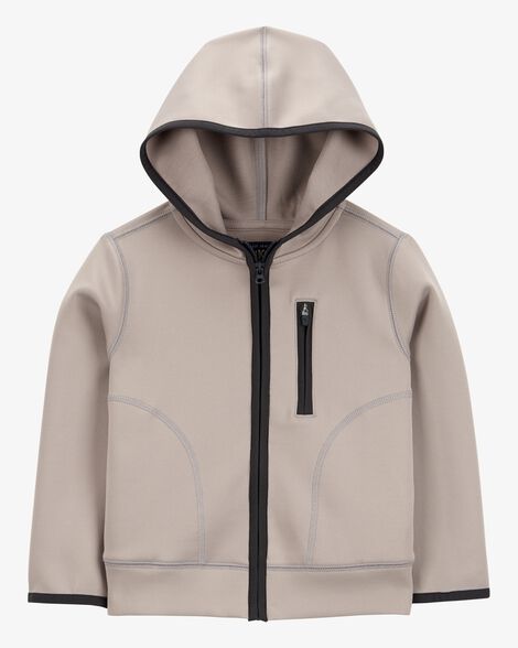  Product image 1 of Toddler Stretch Tech Zip-Up Hooded Jacket - Khaki