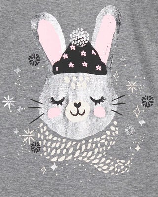Product image 2 of Baby 4-Piece Snow Bunny Cotton Blend Pajamas