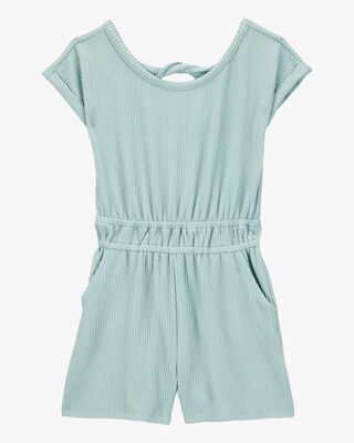 Product image 1 of Kid Ribbed Textured Romper - Green
