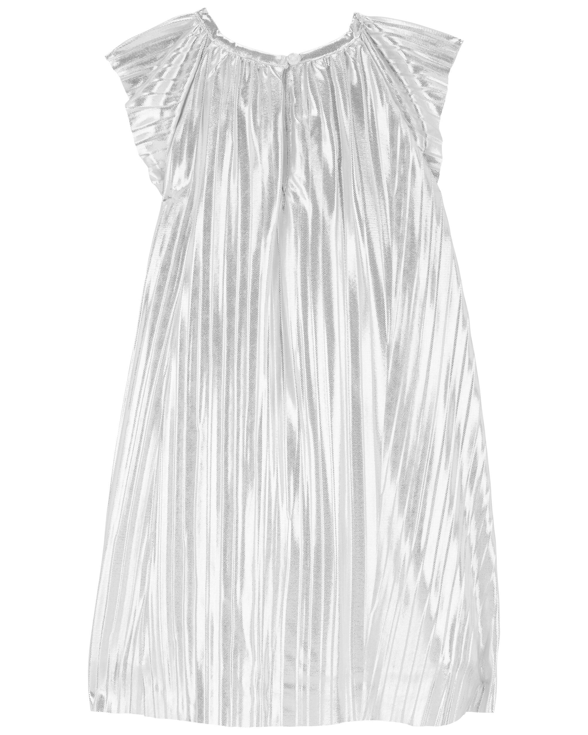 Toddler Metallic Pleated Flutter Party Dress - OshKosh