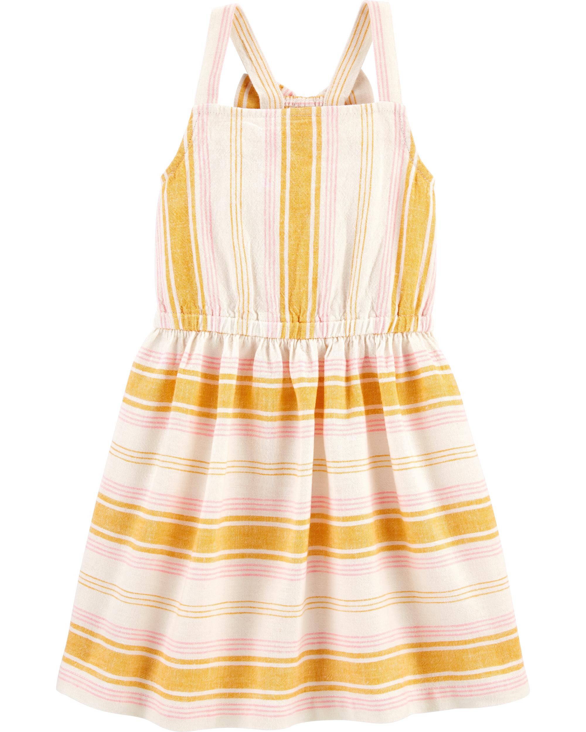 yellow linen dress