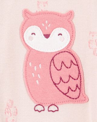Product image 2 of Baby 1-Piece Owl Print 100% Snug Fit Cotton Footless Pajamas