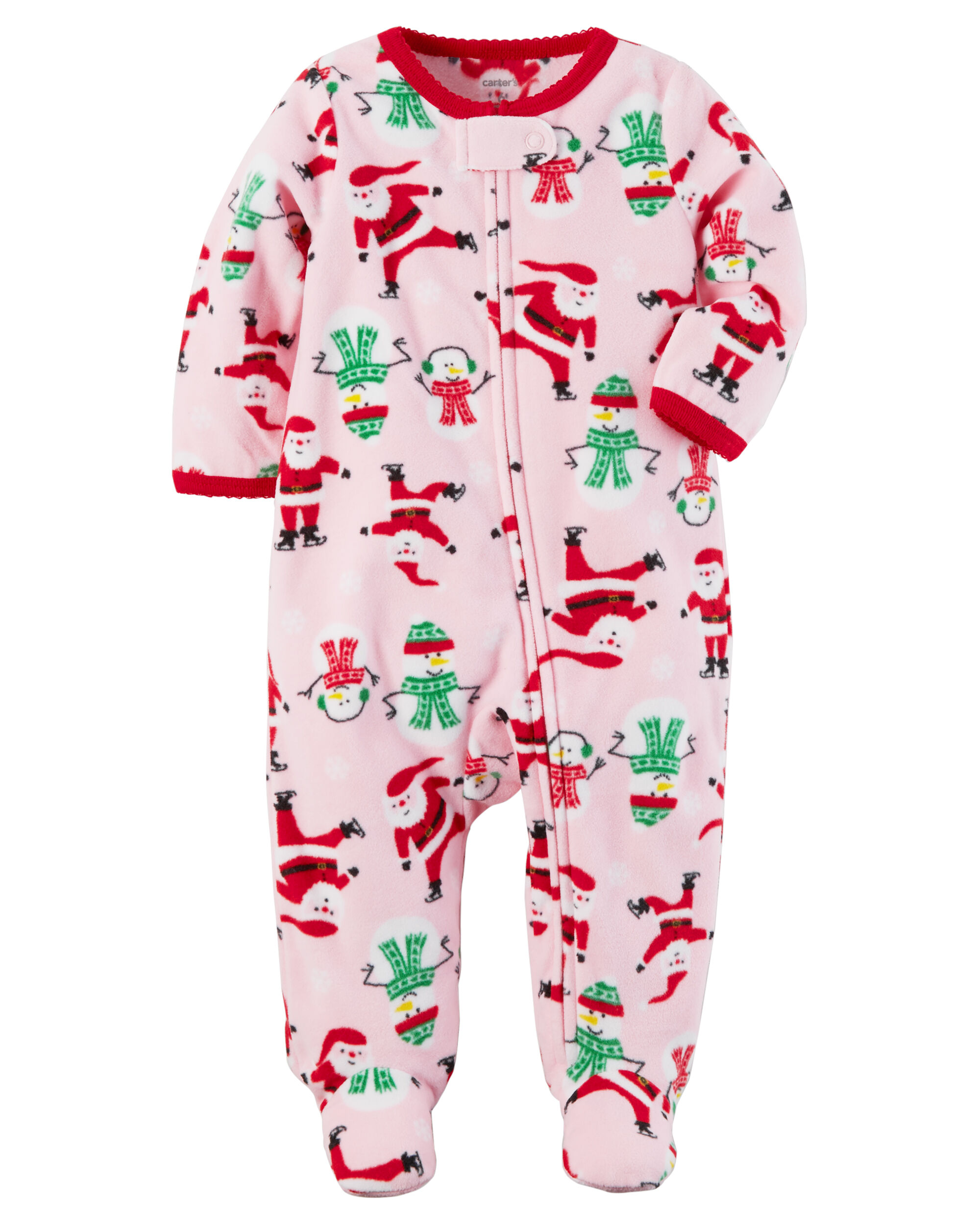 carters christmas fleece pajamas