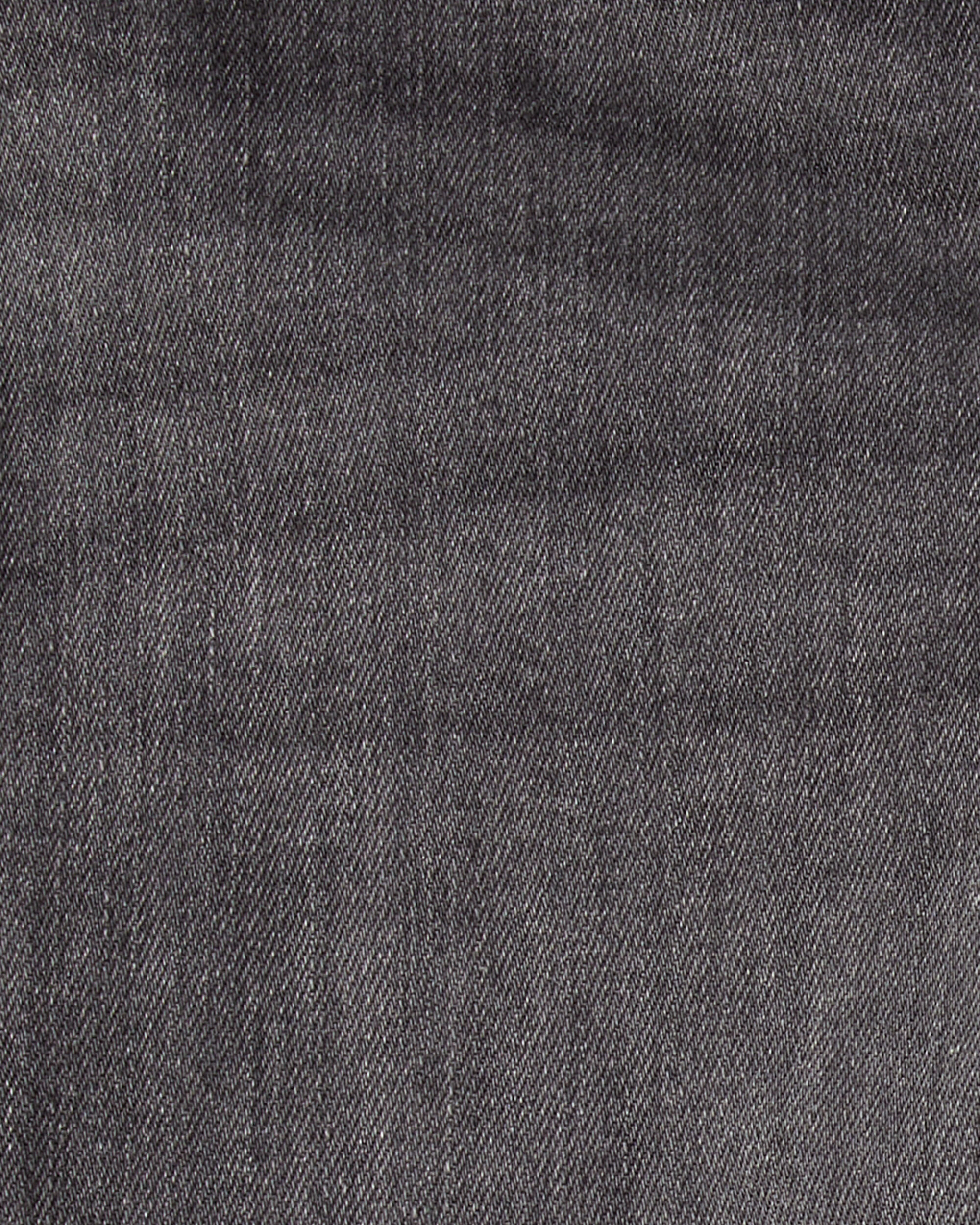 Baby Girl Denim Wide-Leg Cuff Jeans - Grey
