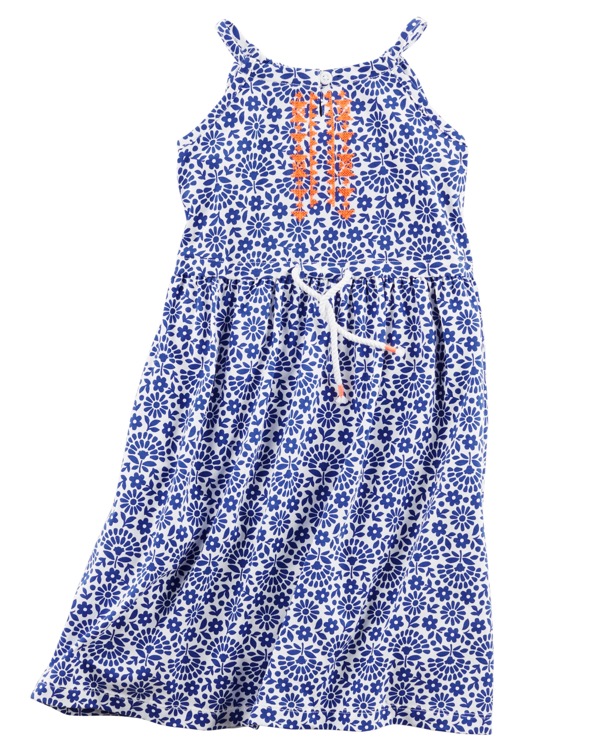Jersey Embroidered Maxi Dress | carters.com
