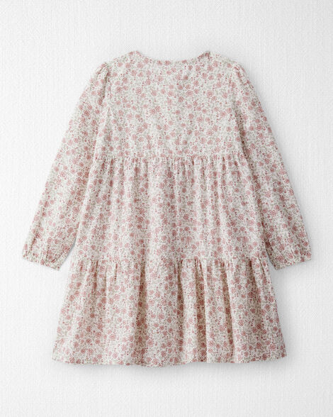 Girls Organic Cotton Dress in Prairie Blossom Print