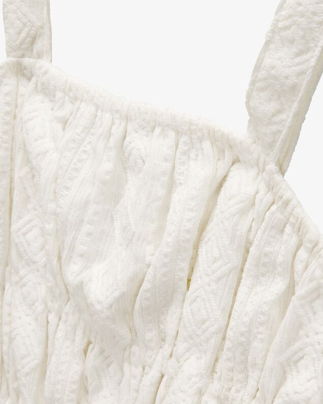Product image 2 of Kid Ruched Textured Tank - Cream