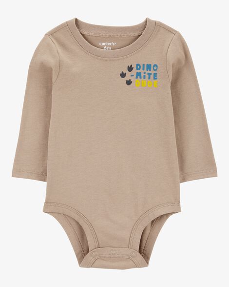  Product image 1 of Baby Dino-Mite Dude Dinosaur Long-Sleeve Bodysuit