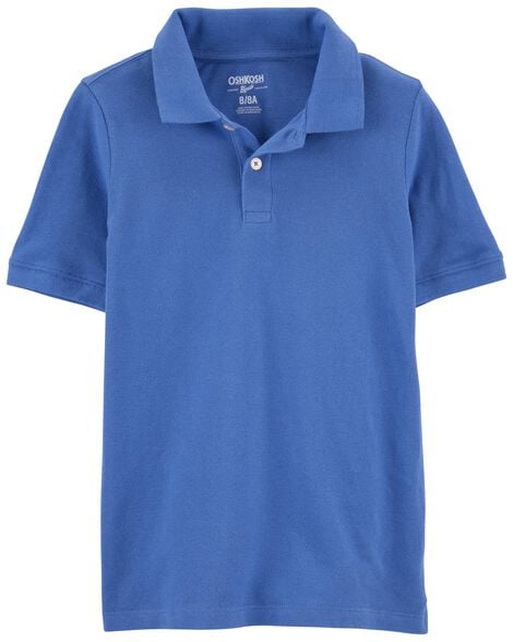 Product image 1 of Kid Blue Piqué Polo Shirt