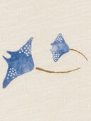 Cream - Baby Sea Print Knit Pullover - Cream, Selected